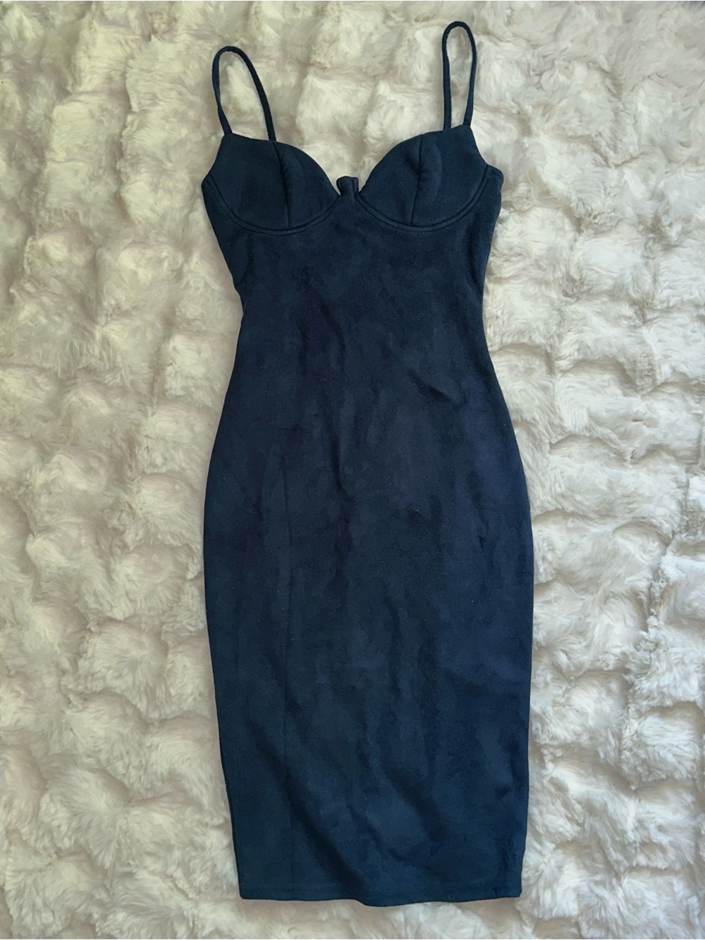 Dolls Formal Chic Navy Stylish Essential Comfy Bodycon Midi Dress- Women’s